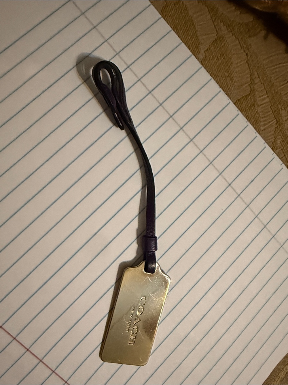Coach gold-tone replacement hang tags preloved